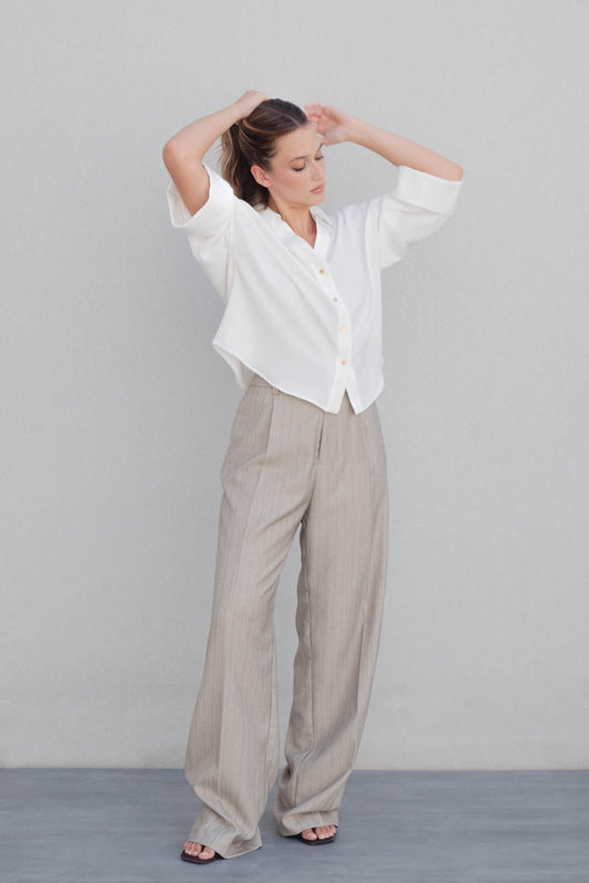 Camisa com Manga Dobrada