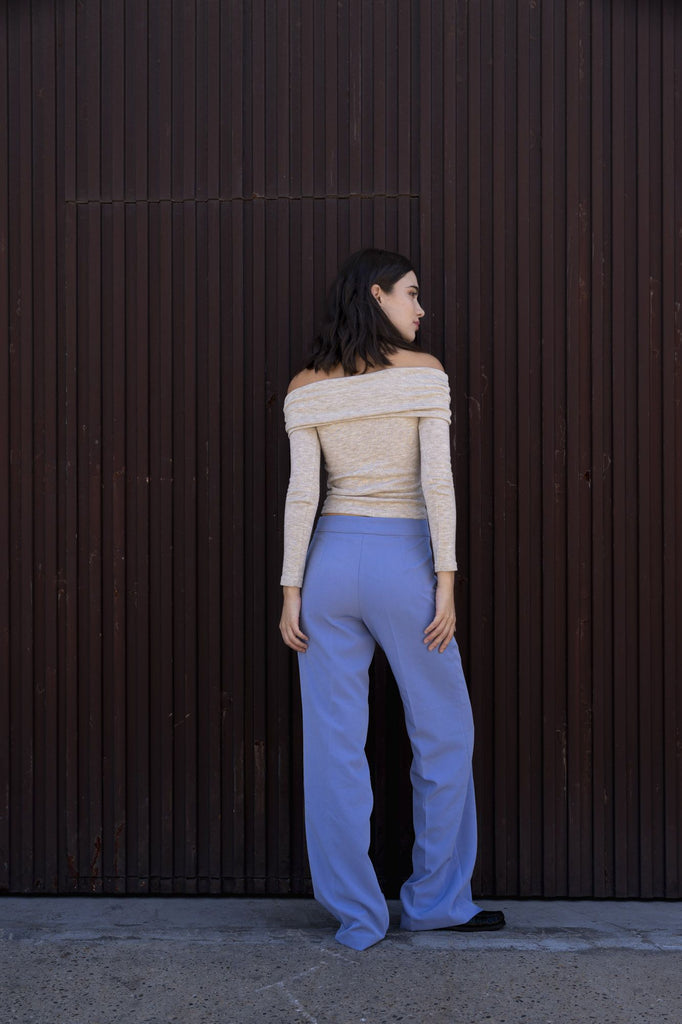 Calça Azul de Perna Larga