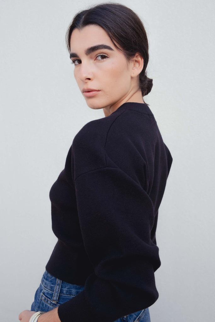 Cardigã em Malha com Botões