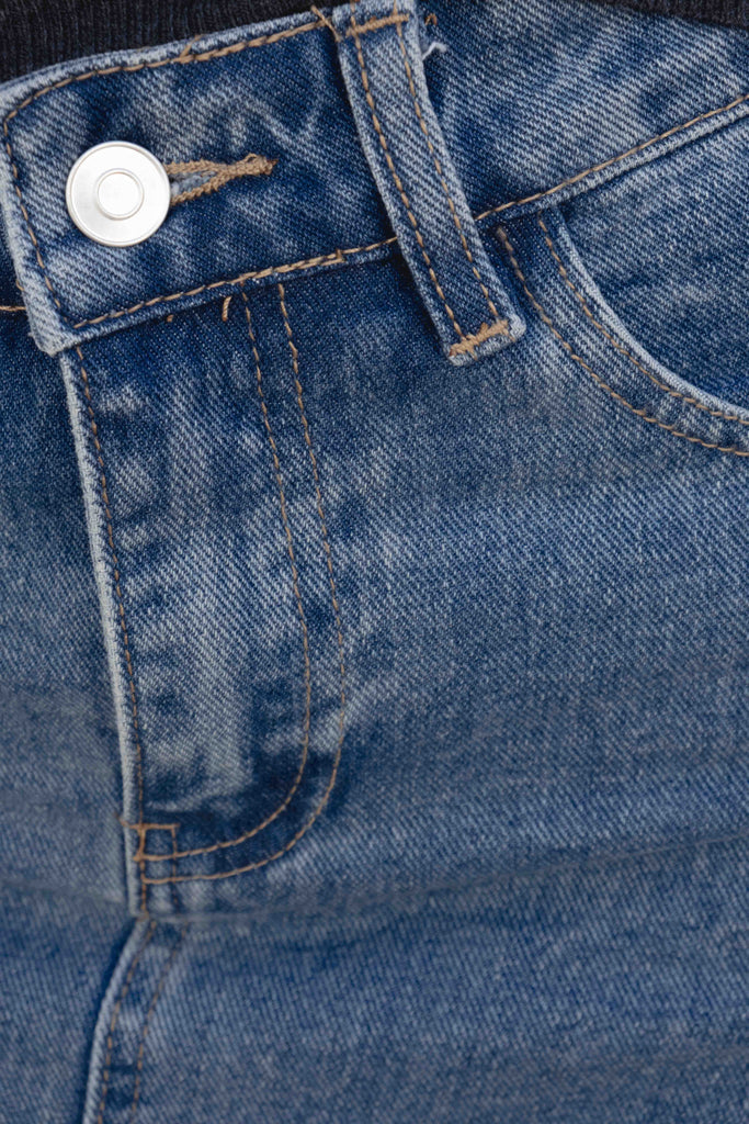 Saia Longa em Jeans com Fenda