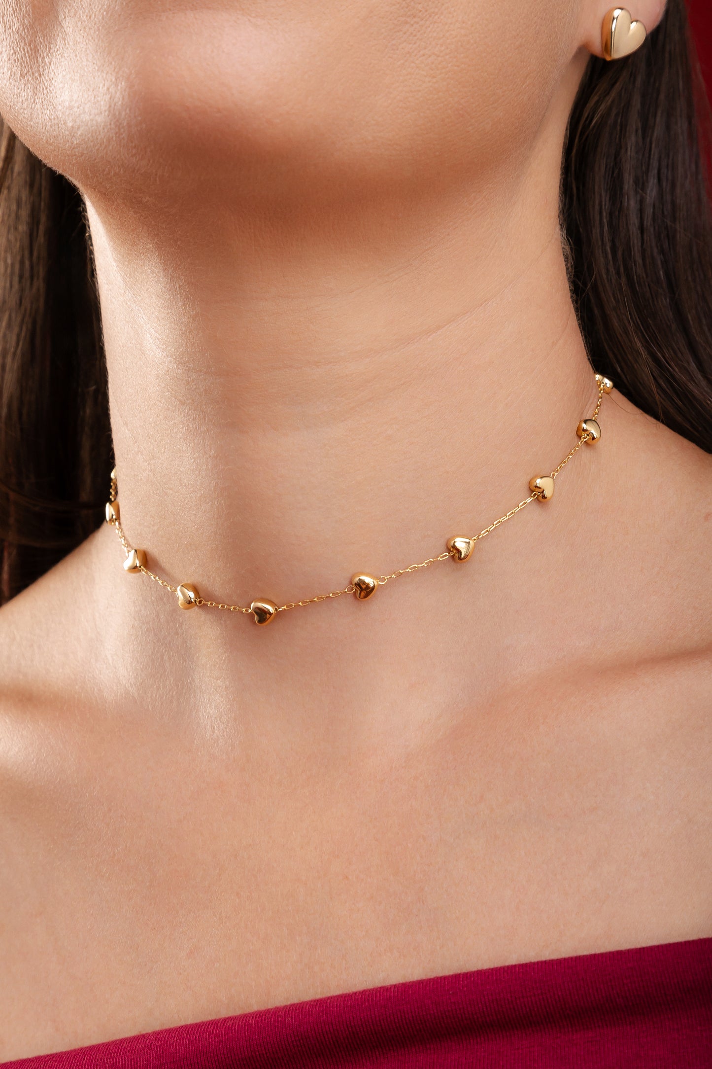 Choker coração gordinho – Coleção Essência