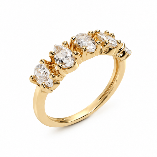 Anel Essência gota de zircônia delicada feminina