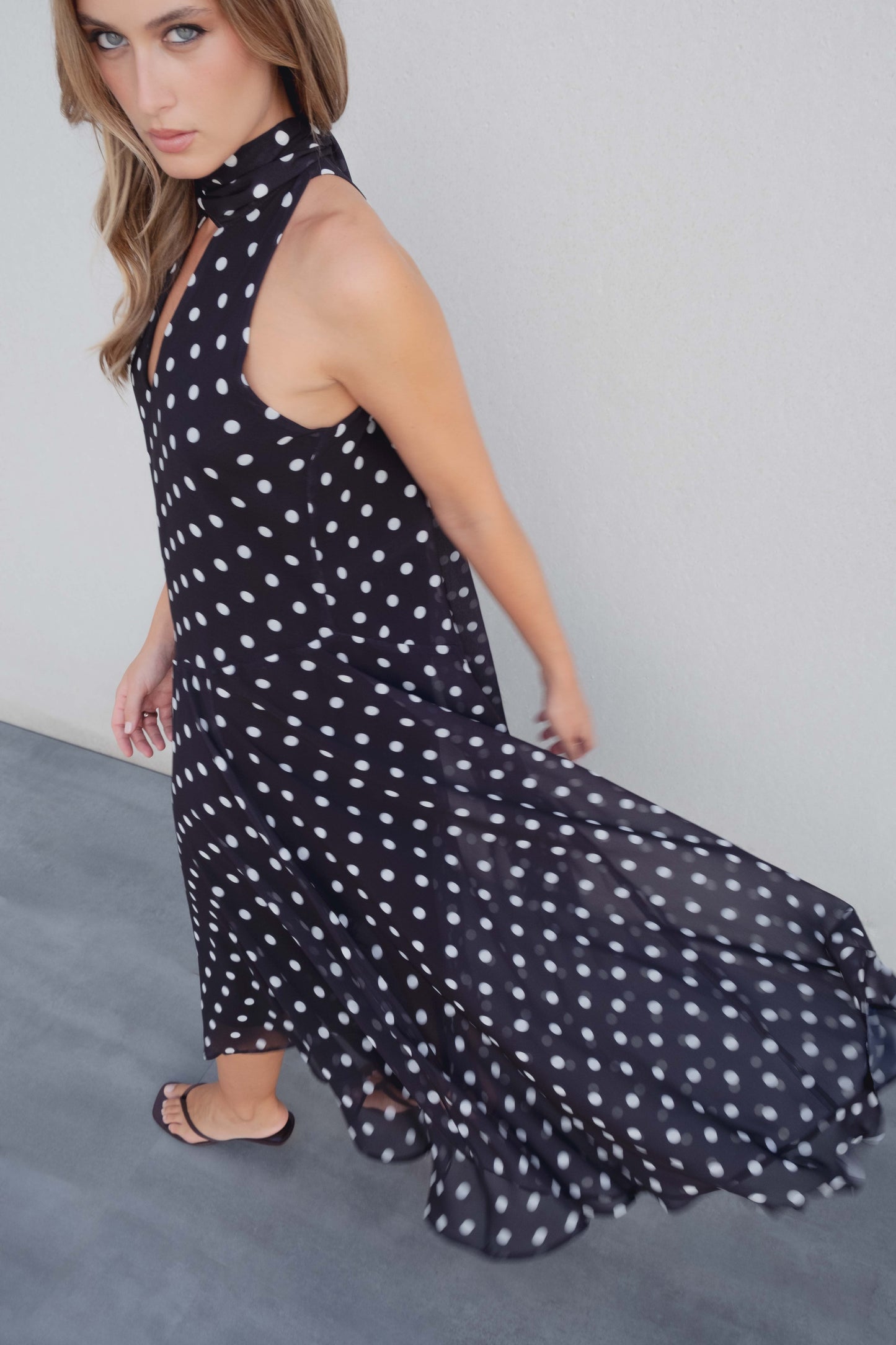 Vestido Halter com Poás