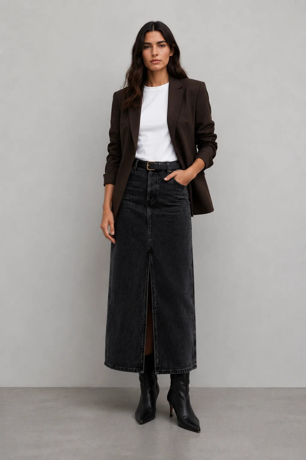 Saia Midi Jeans