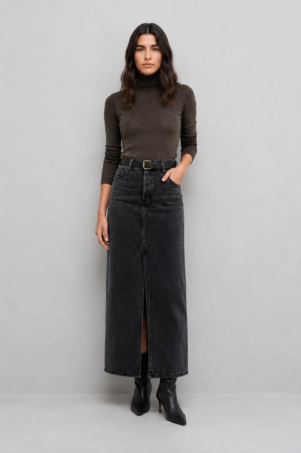 Saia Midi Jeans