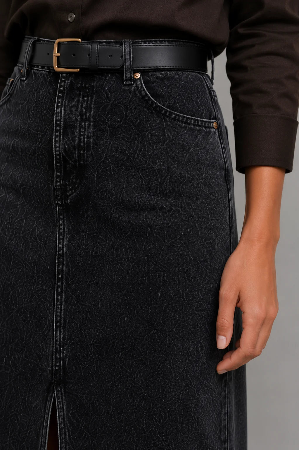 Saia Midi Jeans