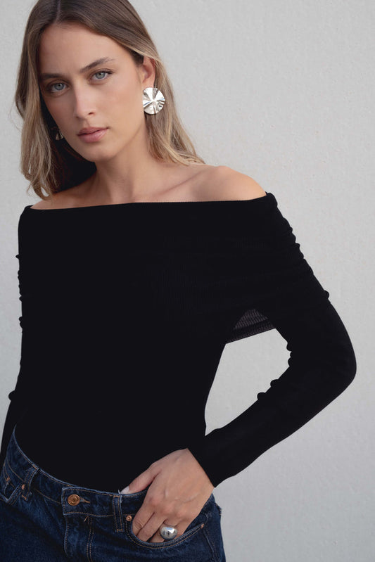 Blusa Knit Ombro a Ombro
