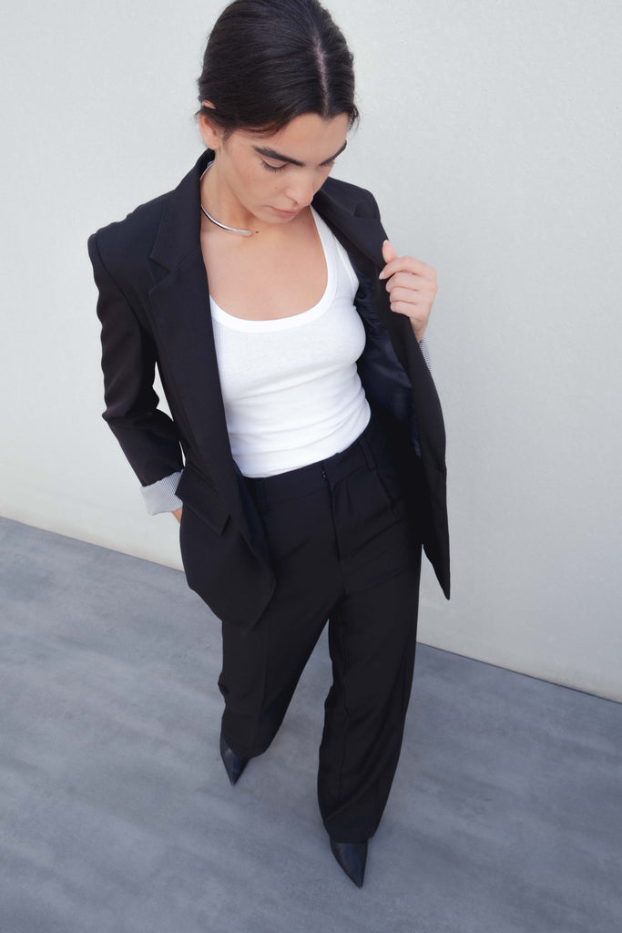 Blazer com Punhos Estampados