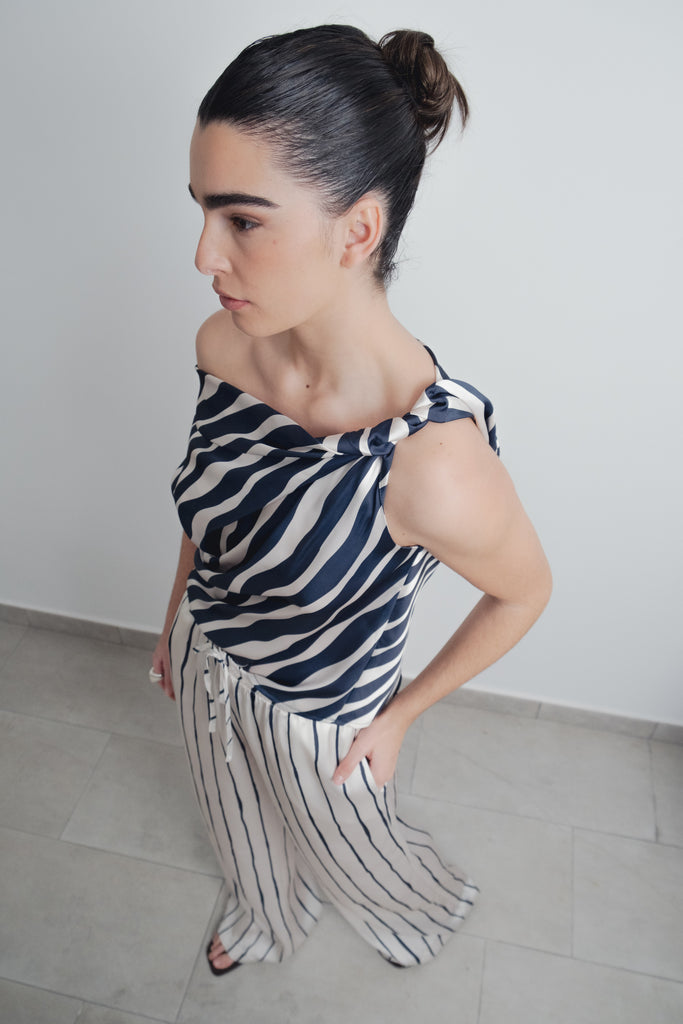 Blusa Assimétrico Listrado