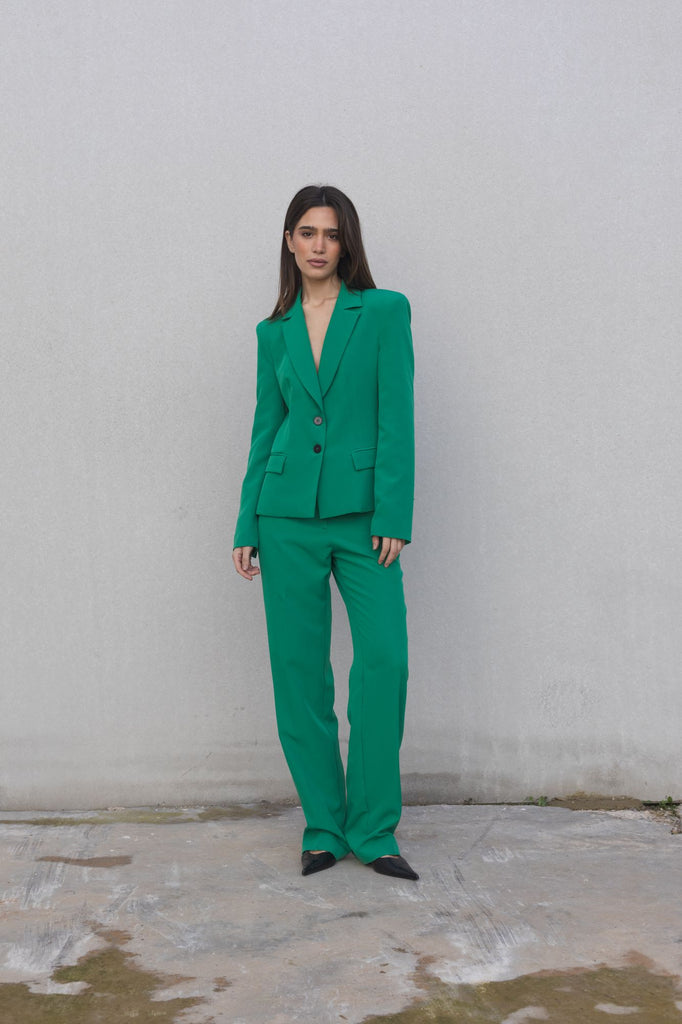 Blazer Ajustado Verde Essencial