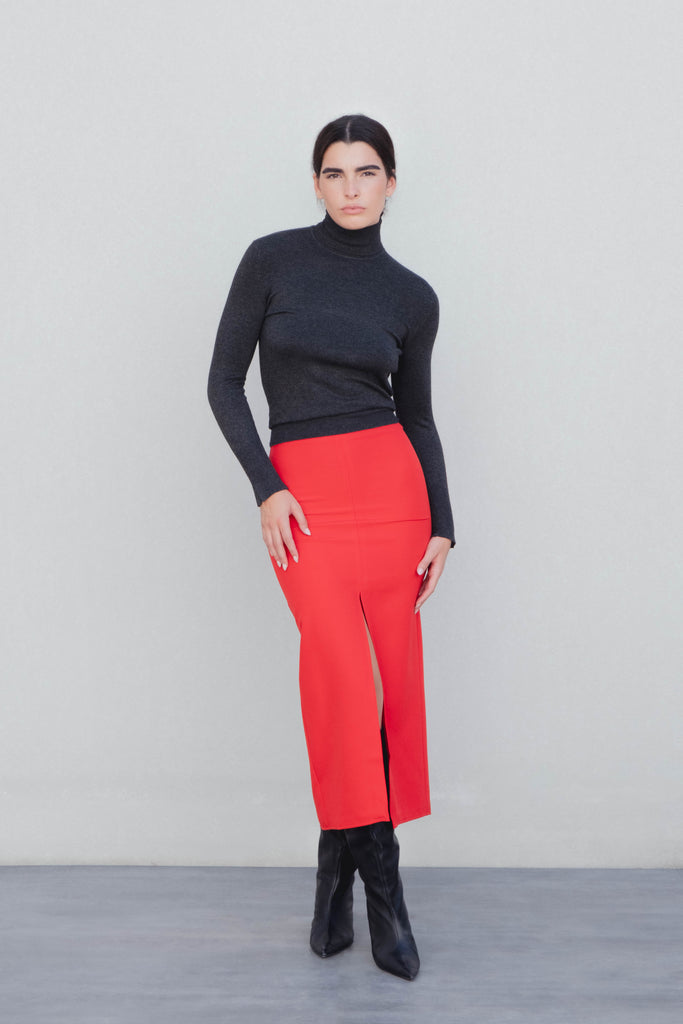 Saia Midi com Fendas