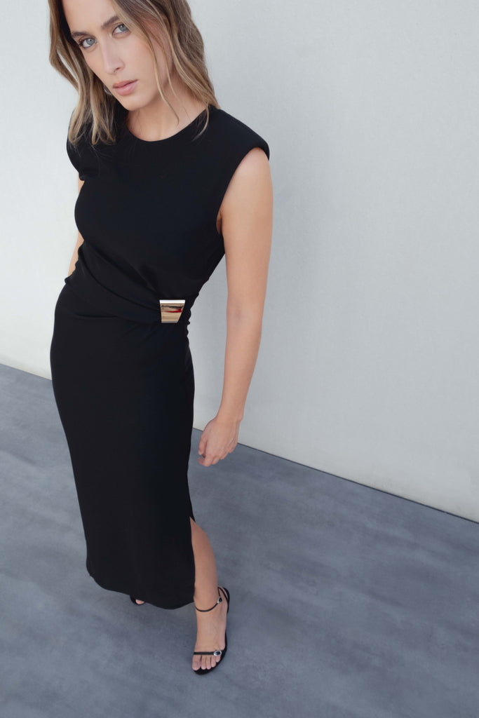 Vestido Midi em Malha Delicada