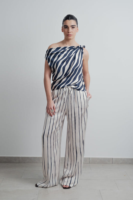 Blusa Assimétrico Listrado