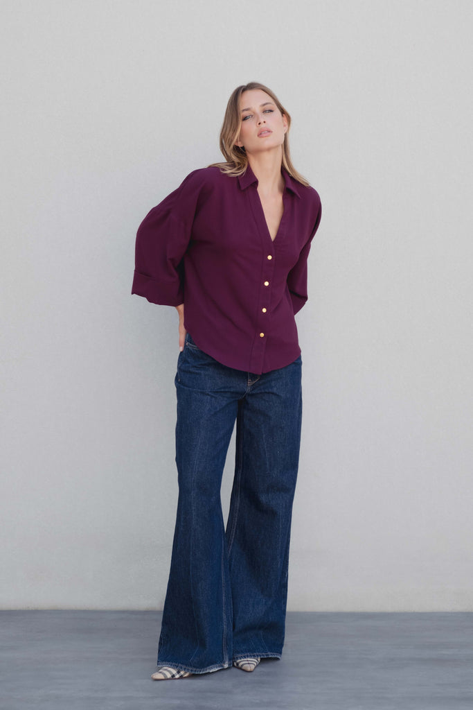 Camisa com Manga Dobrada