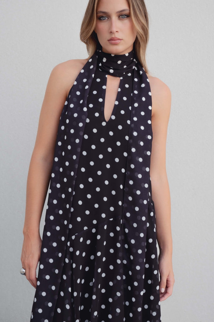 Vestido Halter com Poás