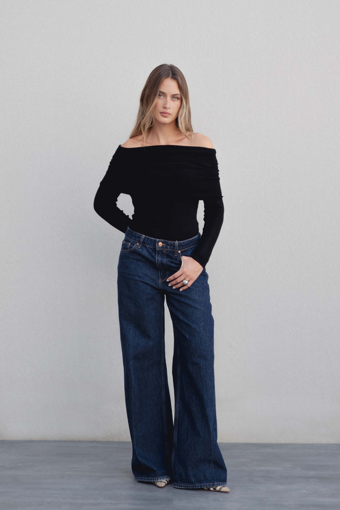 Blusa Knit Ombro a Ombro