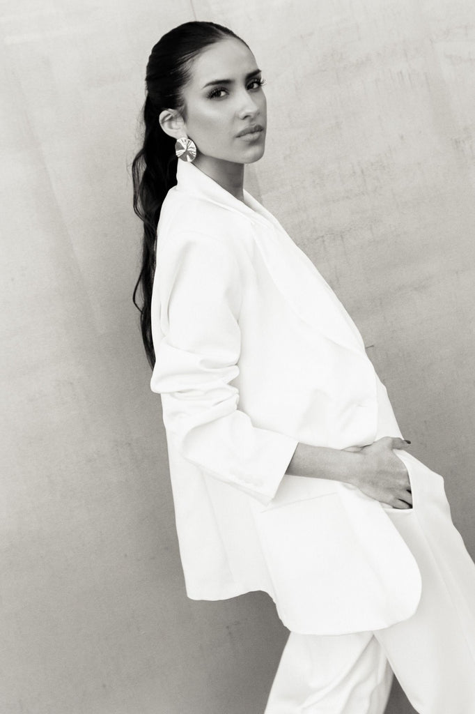 Calça Reta Branca Clássica