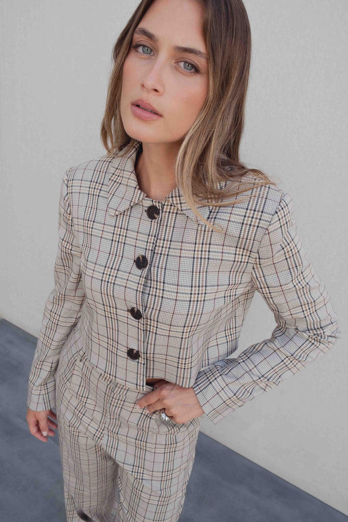 Pantalona Xadrez com Pinças