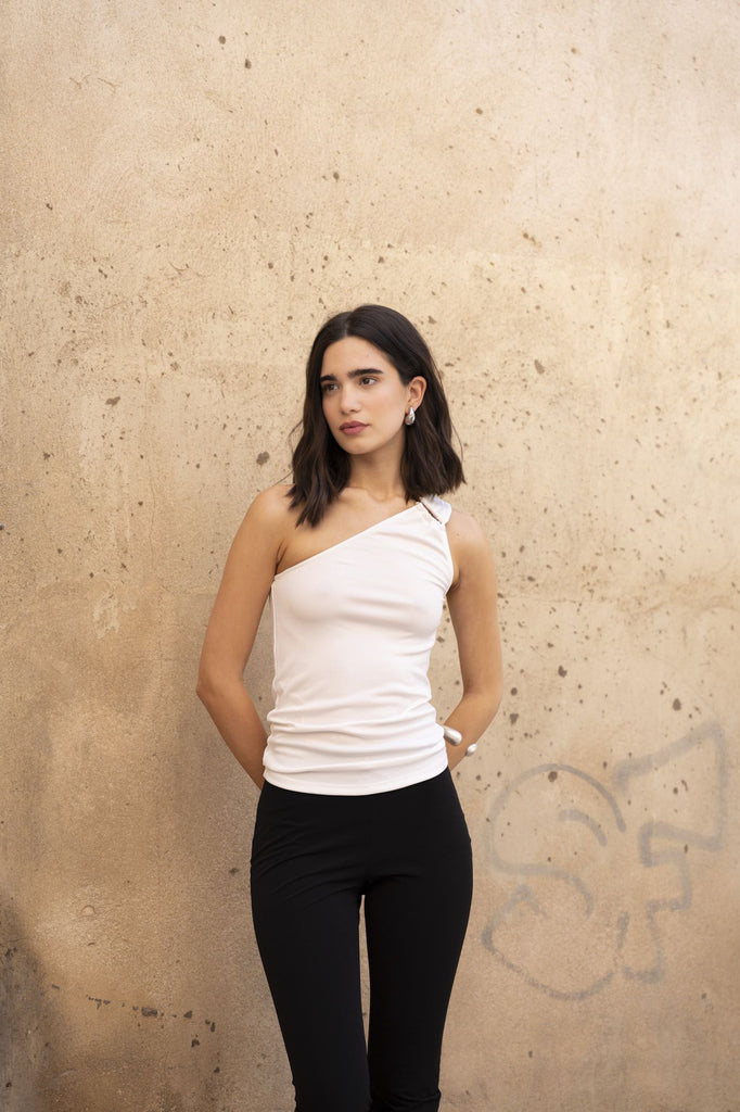 Top Assimétrico de Alça Única