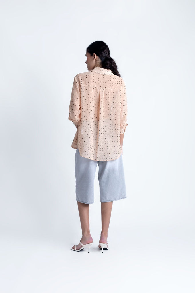 Camisa Estampada Semitransparente