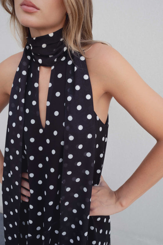 Vestido Halter com Poás