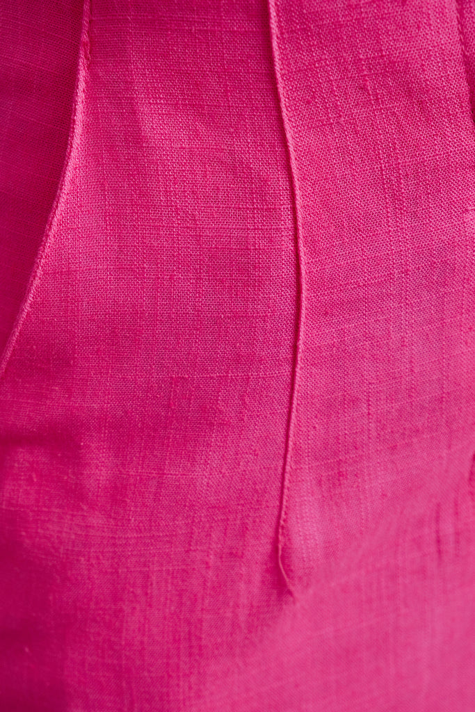 Pantalona em Linho Fúcsia