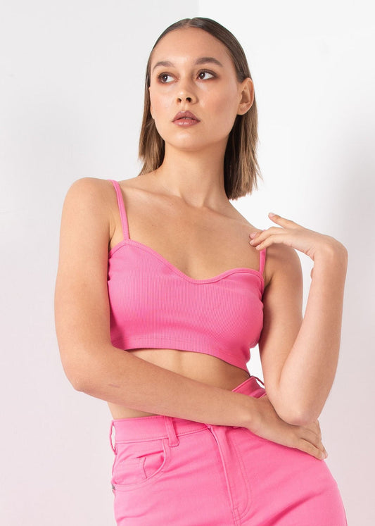 Top Canelado Franzido