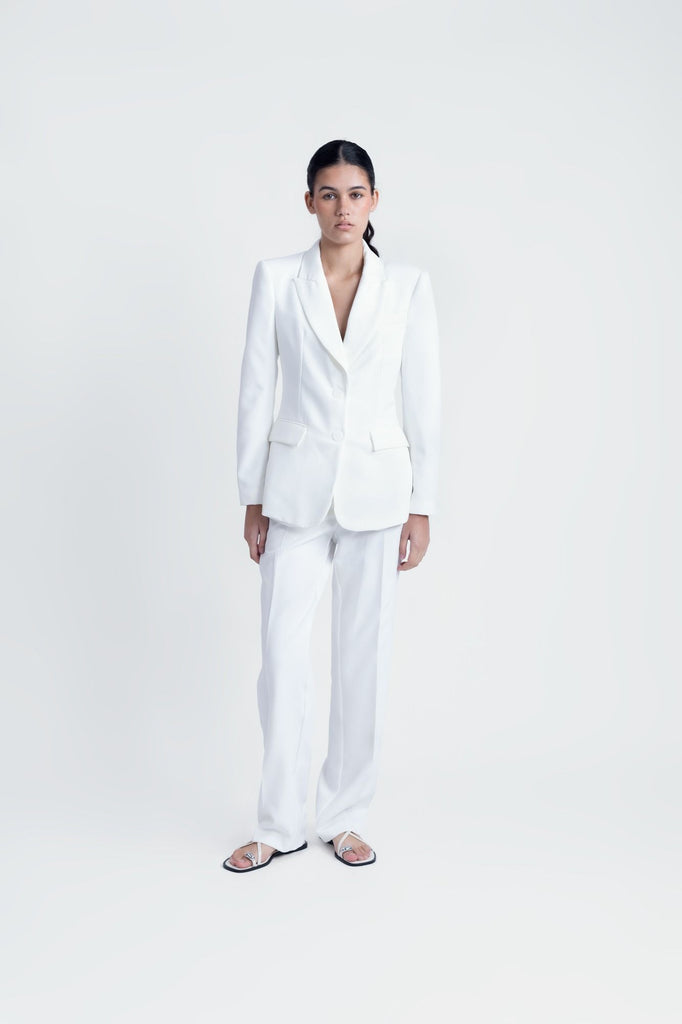 Calça Reta Branca Clássica