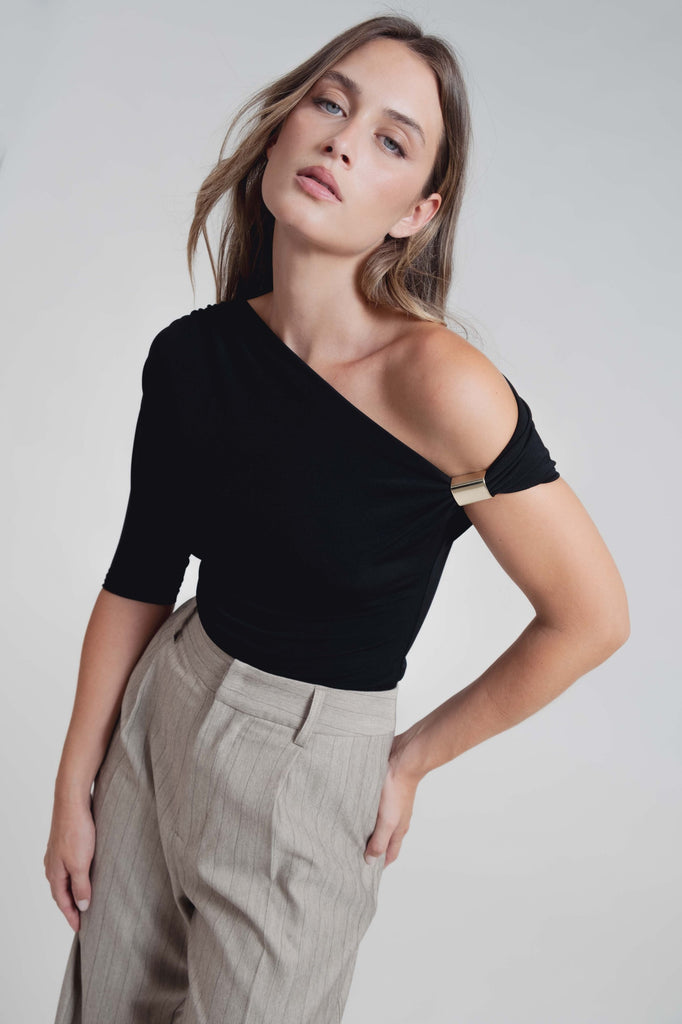 Pantalona com Pinças  Risca de Giz