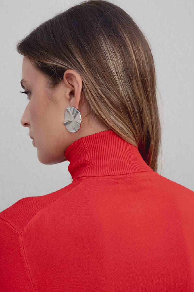 Suéter Malha Básica com Gola Alta