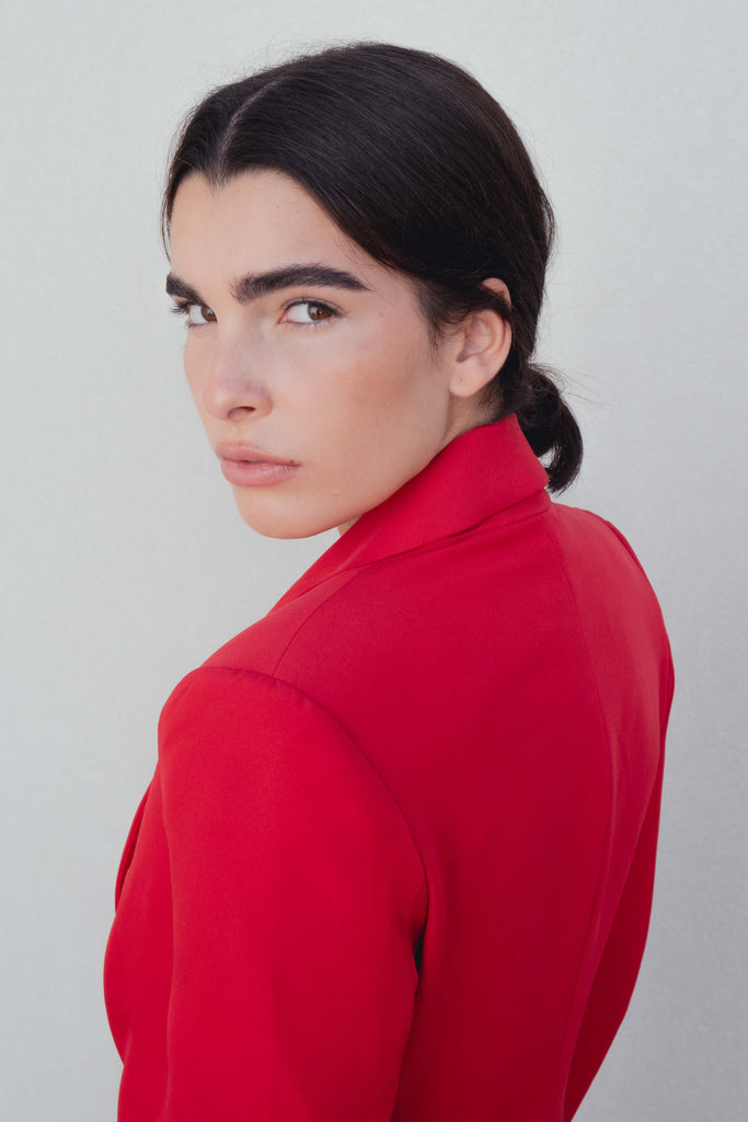 Blazer Estruturado Botão Prateado