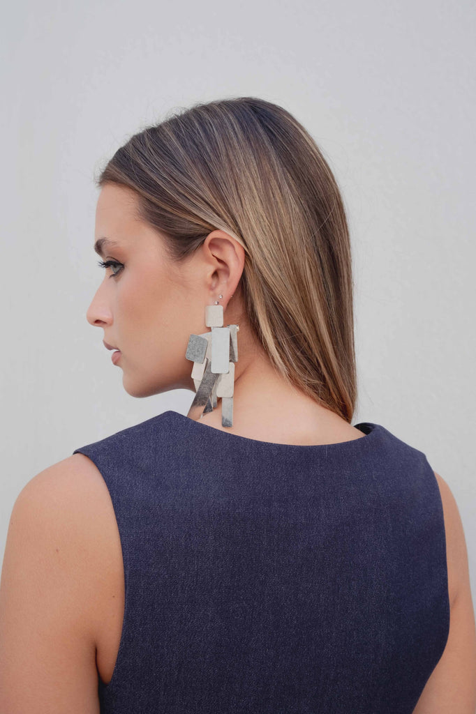 Colete Curto em Denim