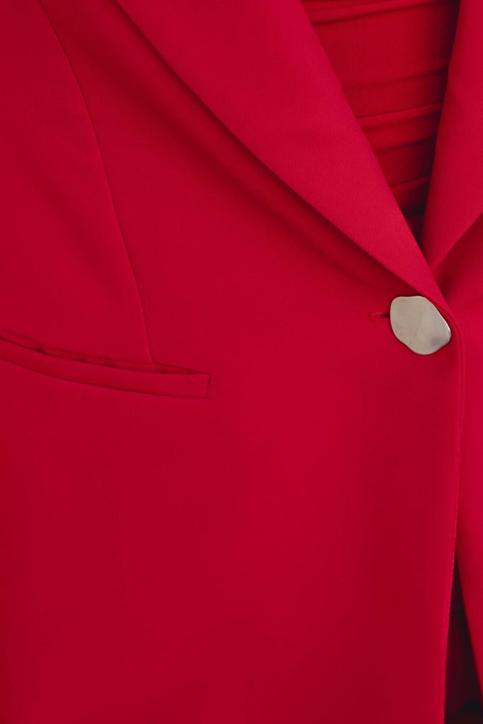 Blazer Estruturado Botão Prateado