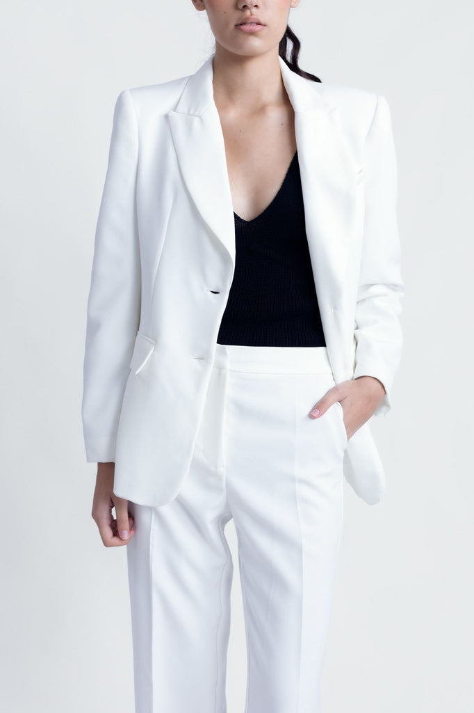 Calça Reta Branca Clássica