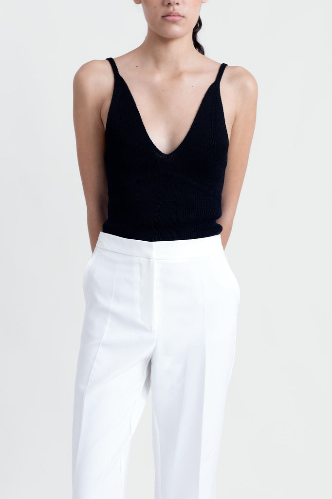 Calça Reta Branca Clássica